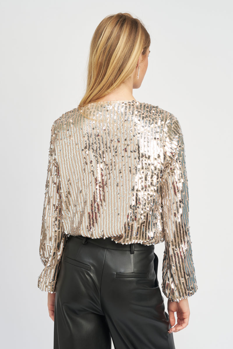Irresistibly Iridescent Sequin Bodysuit (Taupe/Brown) · NanaMacs