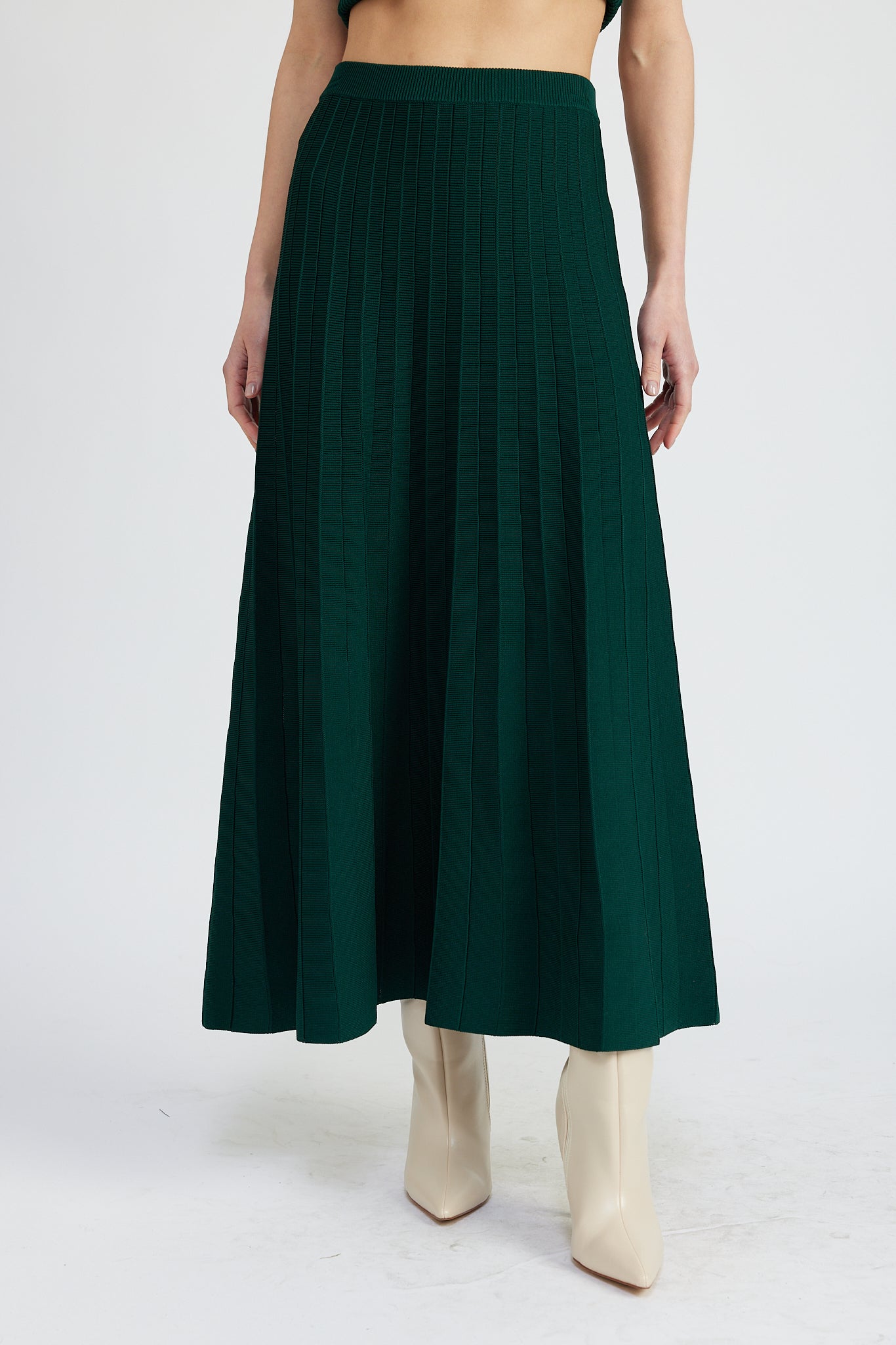 Green midi skirts best sale