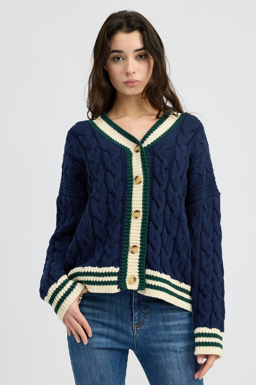 Spencer Cable Knit Cardigan