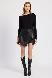 Jett Leather Mini Skort