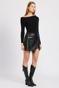 Jett Leather Mini Skort