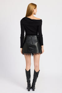 Jett Leather Mini Skort